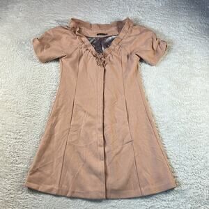 Cynthia Laird Cherry dusty pink coat dress, size 32 or small